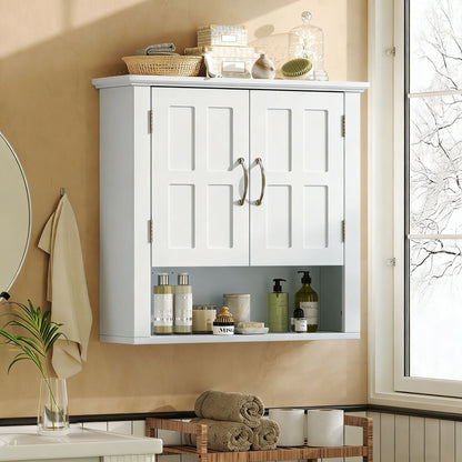 Multi Functional Wall Mounted Cabinet With Adjustable Shelves For Bathroom