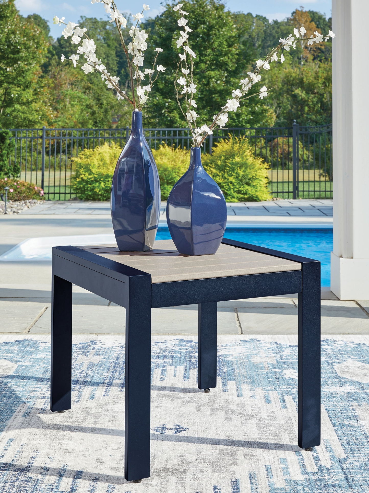 Mabry Shores - Rectangular End Table - Blue