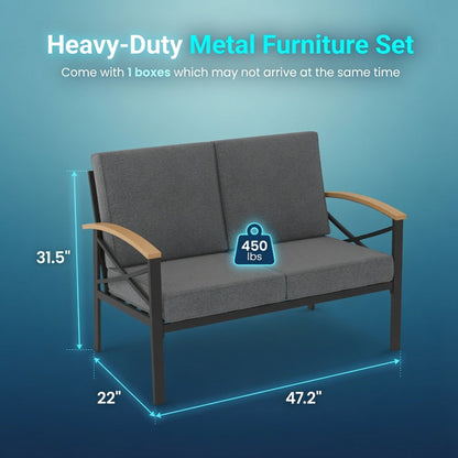 Outdoor Loveseat With Washable Cushions