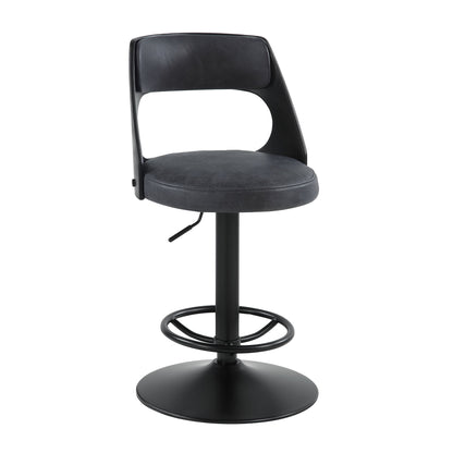 Sabi - Adjustable Stool With Swivel - Dark Brown