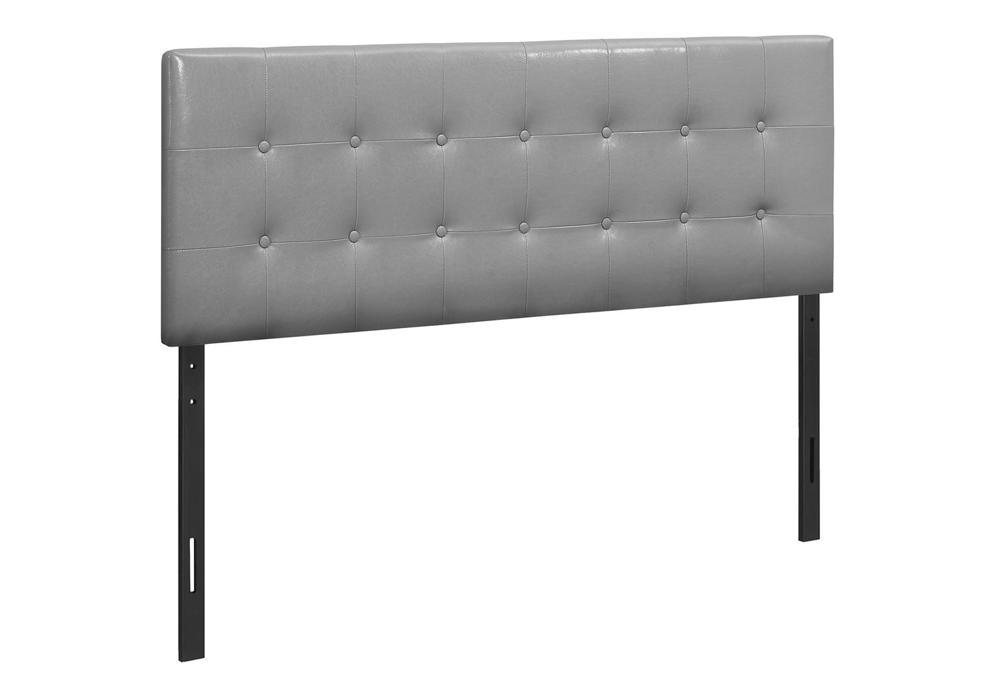 Queen Size, Bed Headboard Only, Upholstered, Durable Construction Transitional - Gray