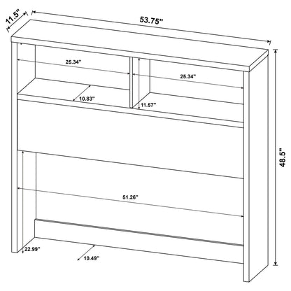 Geary - Bookcase Headboard With Open Cubbies