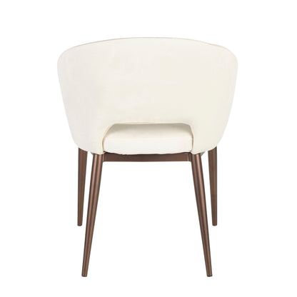 Renee - Contemporary Chair - Cream / Copper