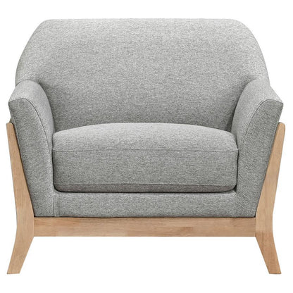 Vaughn - Fabric Upholstered Flared Arm Accent Chair - Gray