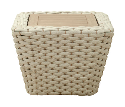 Antul - Outdoor Coffee Table - White / Natural