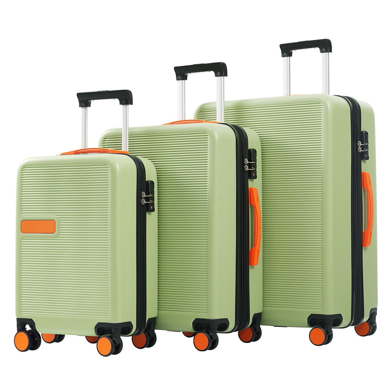 Hardshell Luggage Sets 3 Pieces Contrast Color Suitcase With Spinner Wheels And Tsa Lock 20" 24" 28" Available