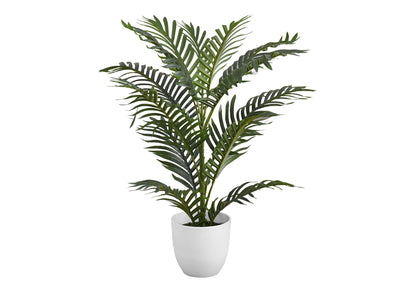 28" Tall, Artificial Plant, Palm Tree, Indoor, Faux, Fake, Floor, Greenery, Potted, Real Touch, Decorative - Green / White