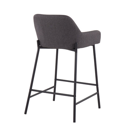 Daniella - Industrial Fixed Height Counter Stool (Set of 2)