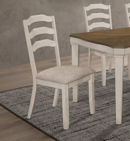 Ronnie - Wood Dining Side Chair (Set of 2) - Rustic Cream