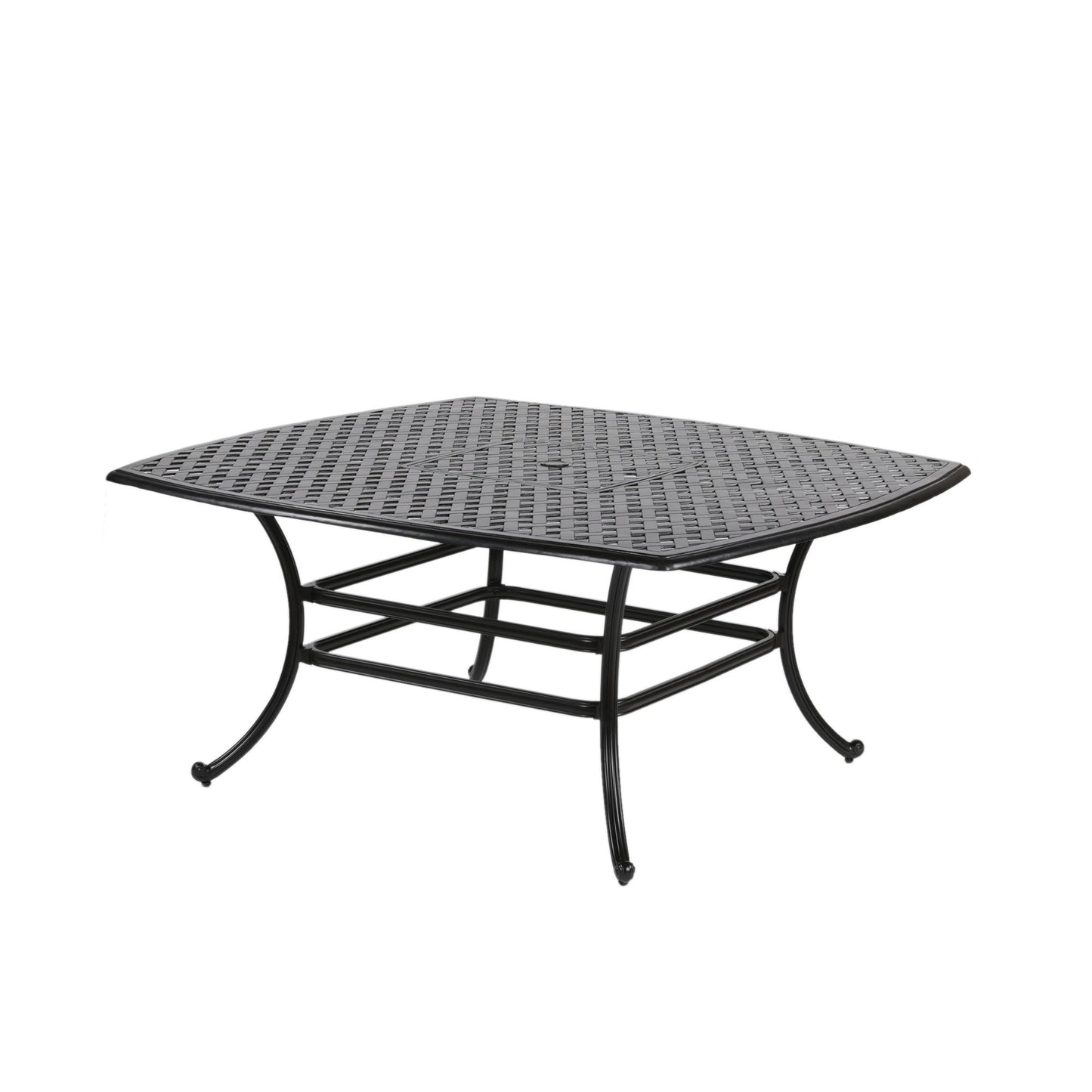 Square 63.98" Long Aluminum Dining Set