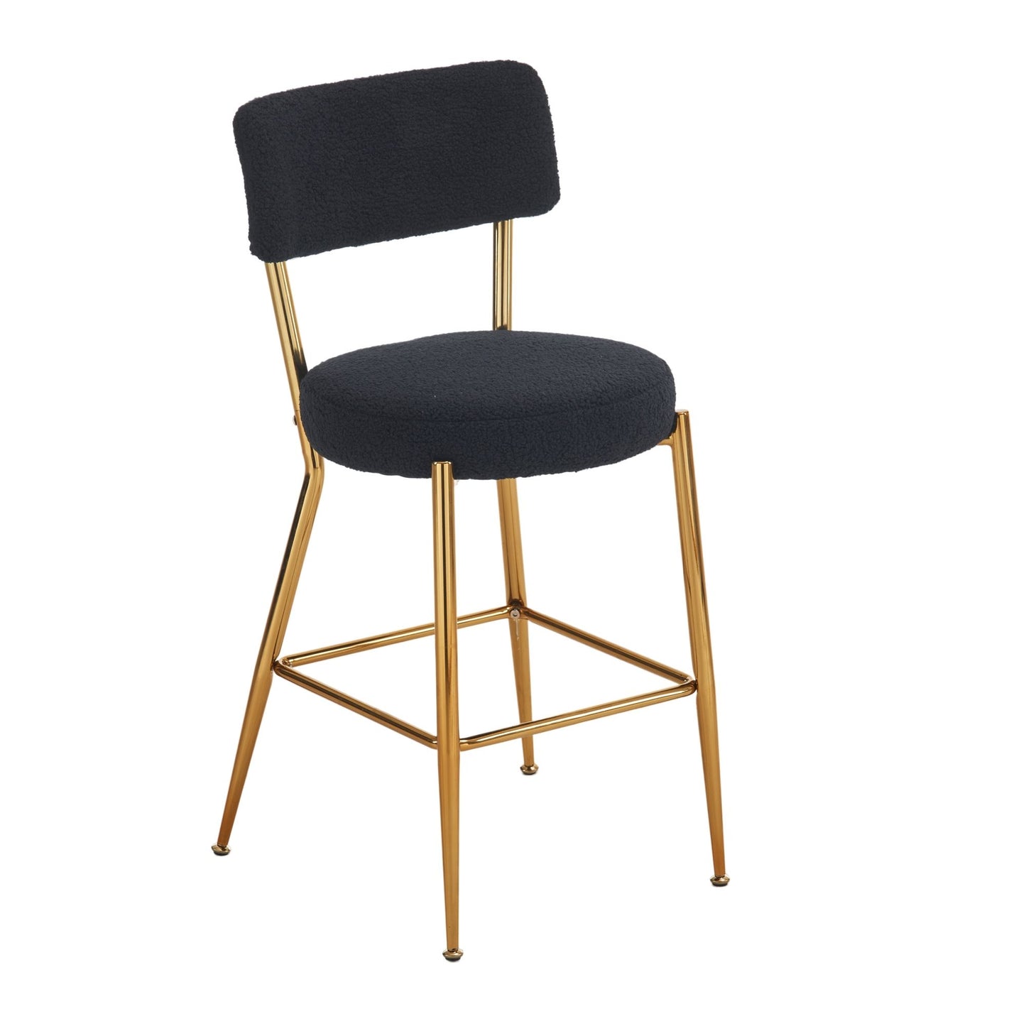 Modern Teddy Fabric Upholstered Bar Stools