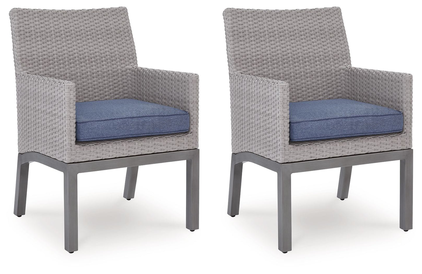 Dillon Beach - Arm Chair With Cushion (Set of 2) - Blue / Gray