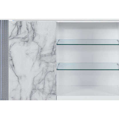 Moon - Marble Buffet - White