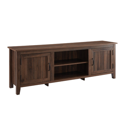 Modern Farmhouse 2 Door Grooved 70" TV Stand For 85" TVs