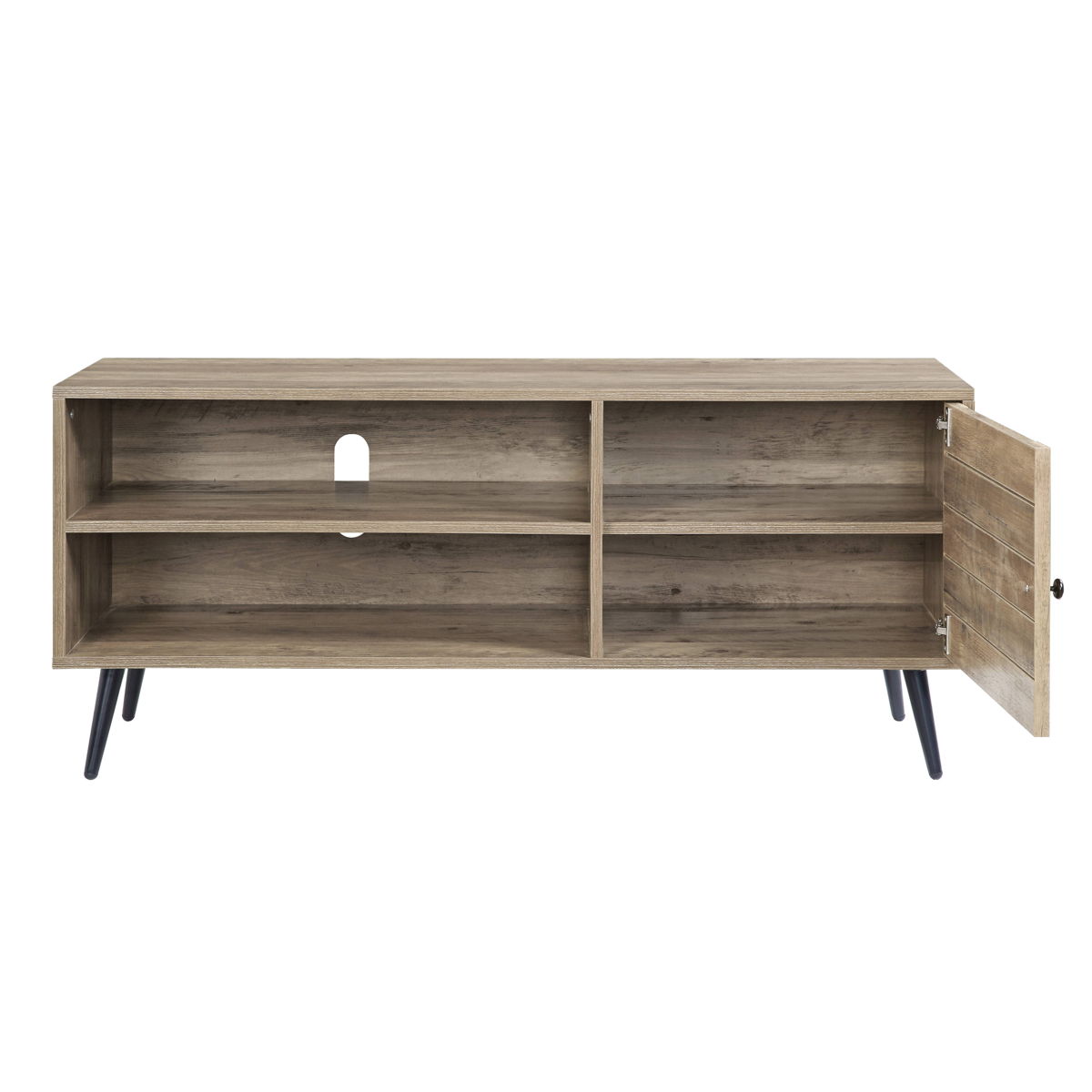 Baina - II Rustic TV Stand - Black / Oak