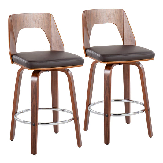 Trilogy - Mid Century Modern Counter Stool (Set of 2)