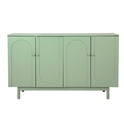 4 Door Intaglio Storage Cabinet - Mint Green