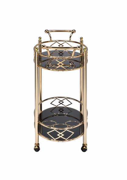 Ottesen - Glass Serving Cart - Black / Gold