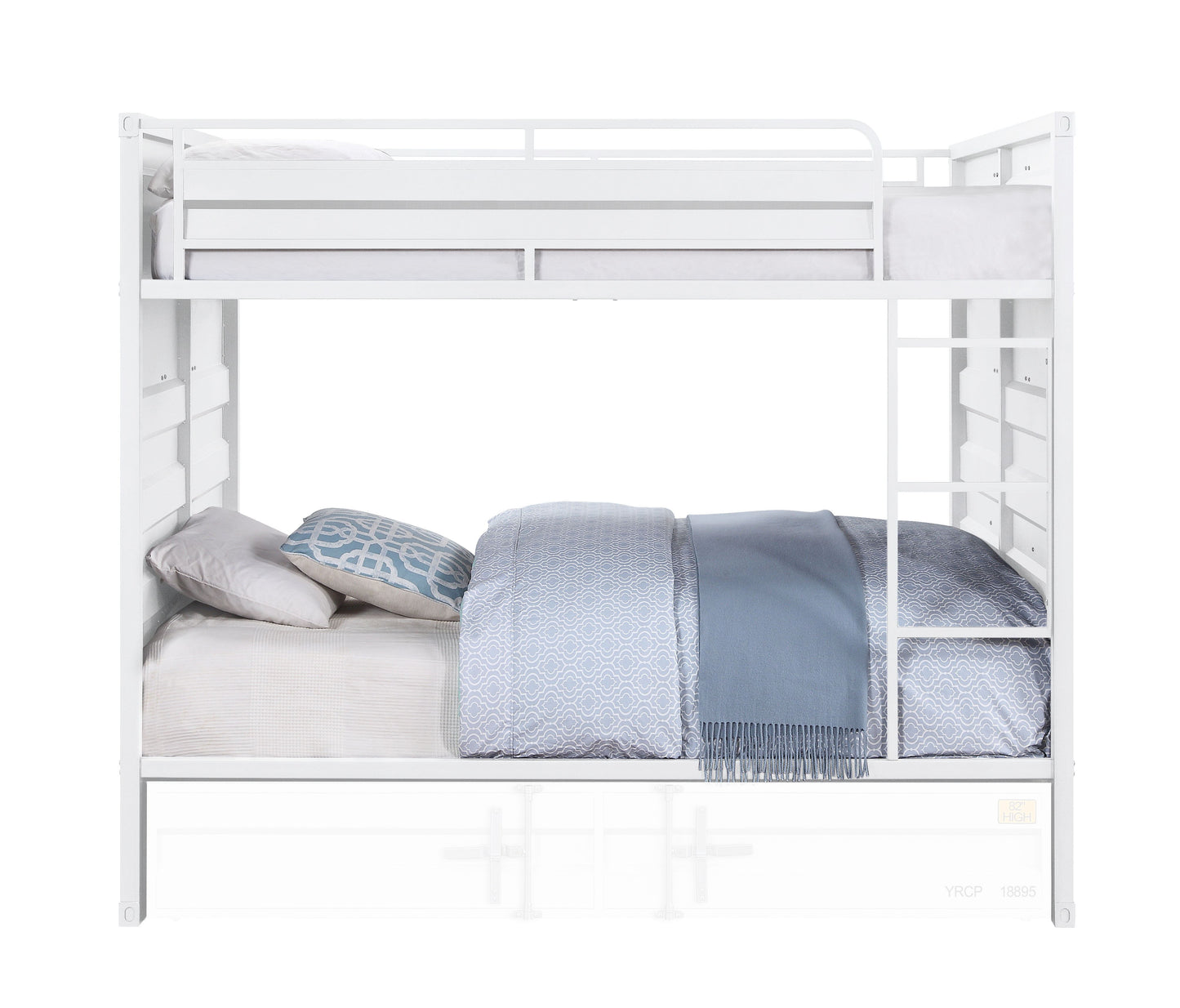 Cargo - Full Bunk Bed With Trundle - White