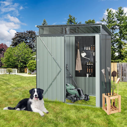 Outdoor Metal Storage Shed Transparent Plate