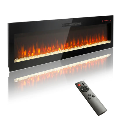 Electric Fireplace, Recessed And Wall Mounted Fireplace