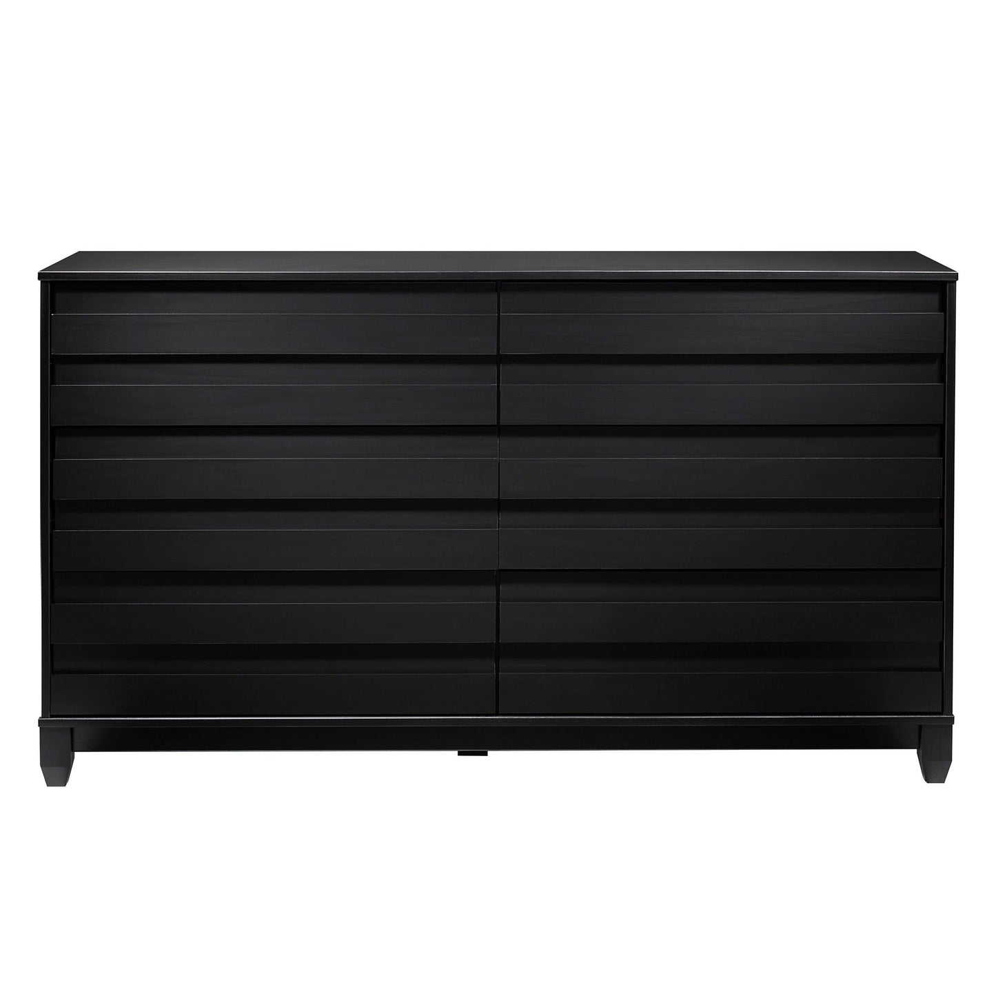 Modern 6 Drawer Solid Wood Dresser With Channel Pulls