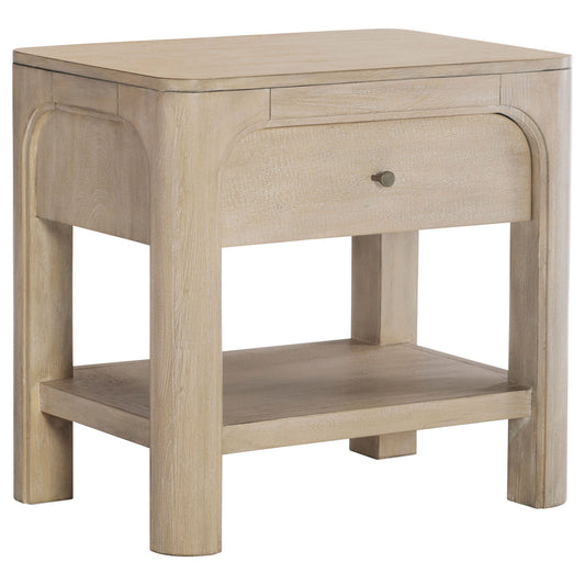 Flores - 1 Drawer Nightstand With Dual USB Ports - Mango Color