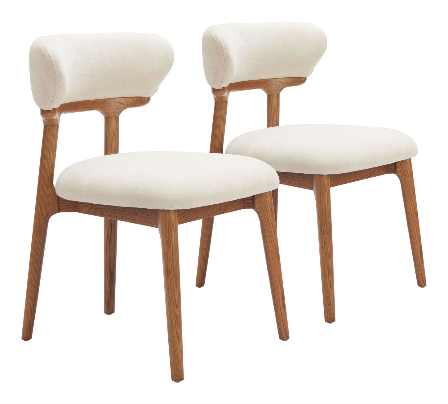 Cedar - Dining Chair (Set of 2) - White & Walnut