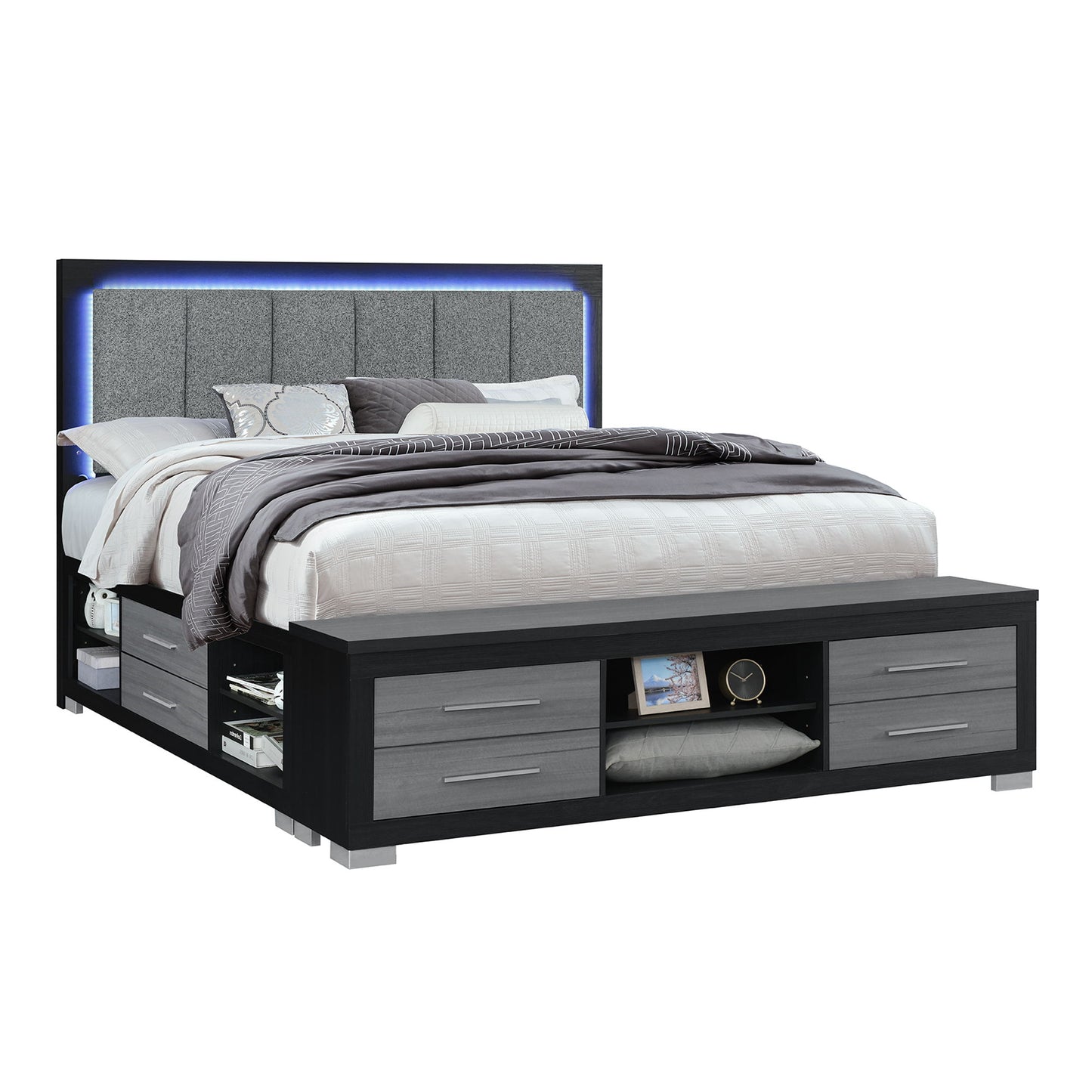 Emilia - Bed With Storage And LED Lighting