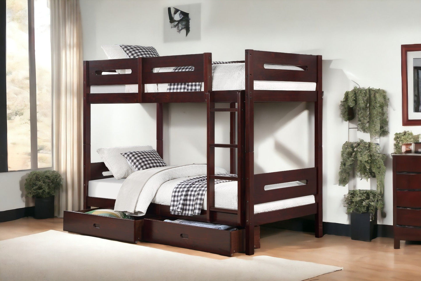 Nissa - Twin Twin Bunk Bed - Espresso