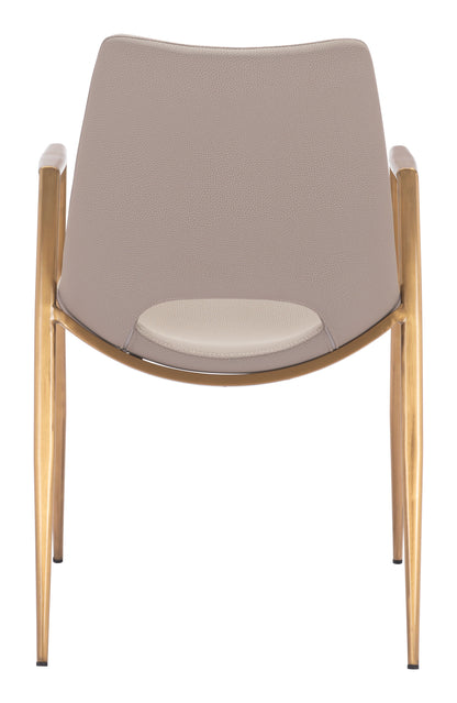 Desi - Dining Chair (Set of 2) - Beige & Gold