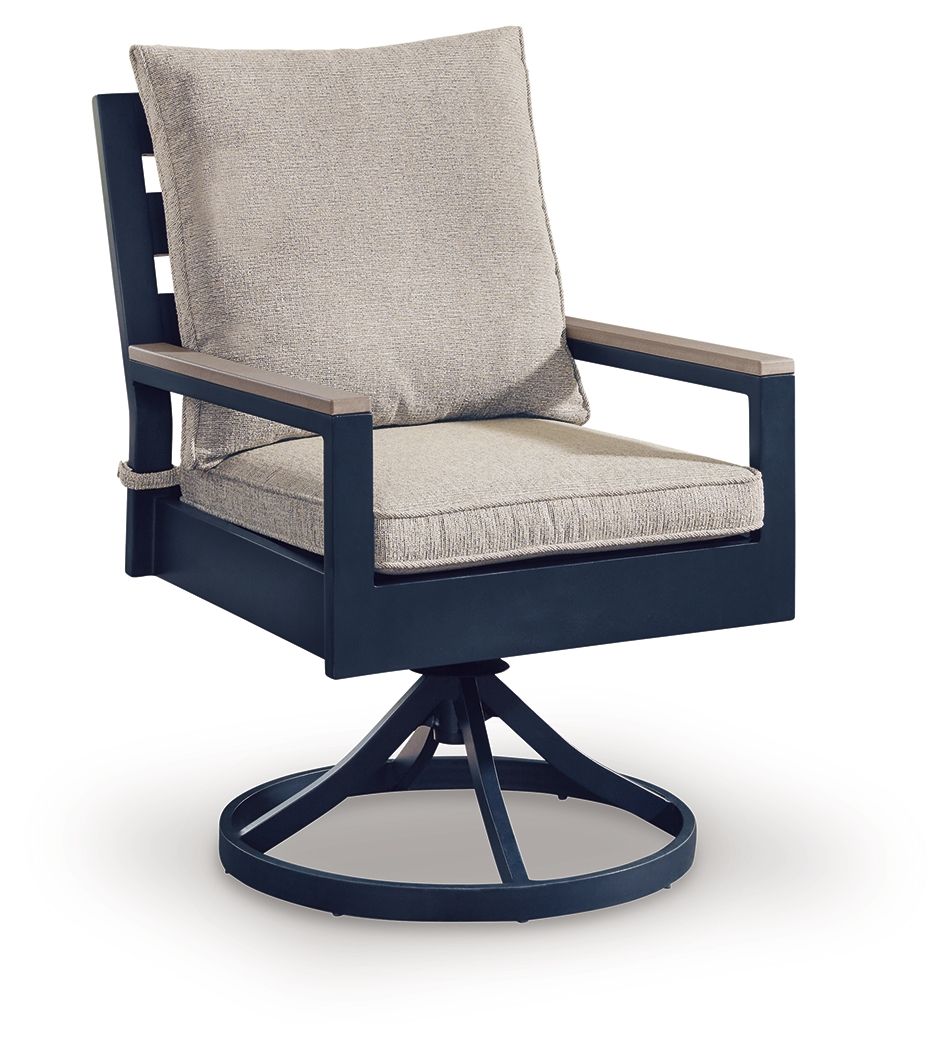 Mabry Shores - Swivel Chair With Cushion (Set of 2) - Blue