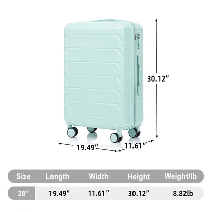 Hard Shell Luggage With Scratch Resistant Surface, 4 Wheels, Combination Lock & Side Hooks