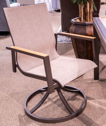 Carlsbad Beach - Sling Swivel Chair (Set of 2) - Dark Brown