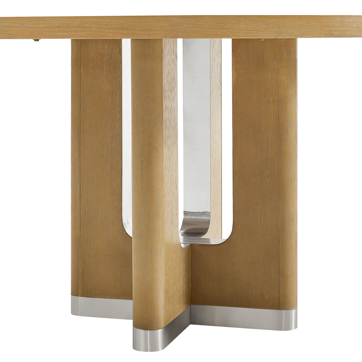 Darnell - Dining Table With Pedestal Base, Round Shape - Natural