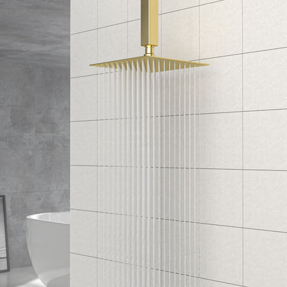 8" Square Rain Shower Head, Ceiling / Wall Mount Stainless Steel Bath Fixture