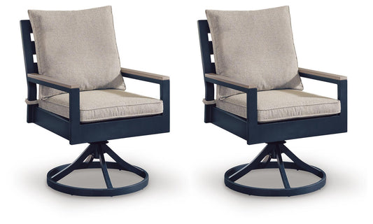 Mabry Shores - Swivel Chair With Cushion (Set of 2) - Blue