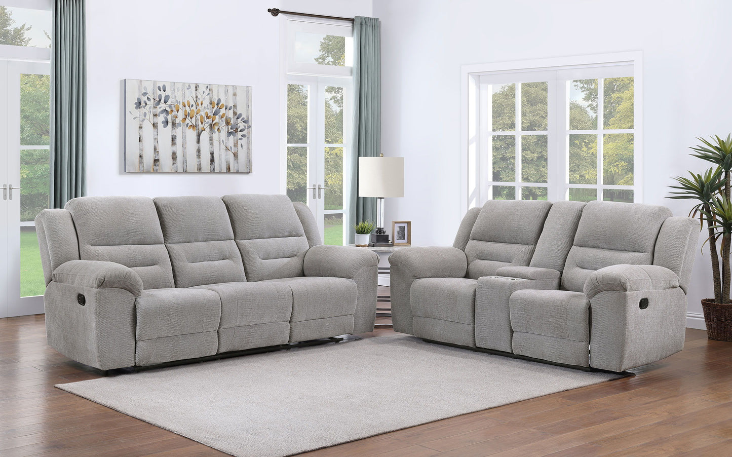 Gilson - Chenille Upholstered Sofa Set