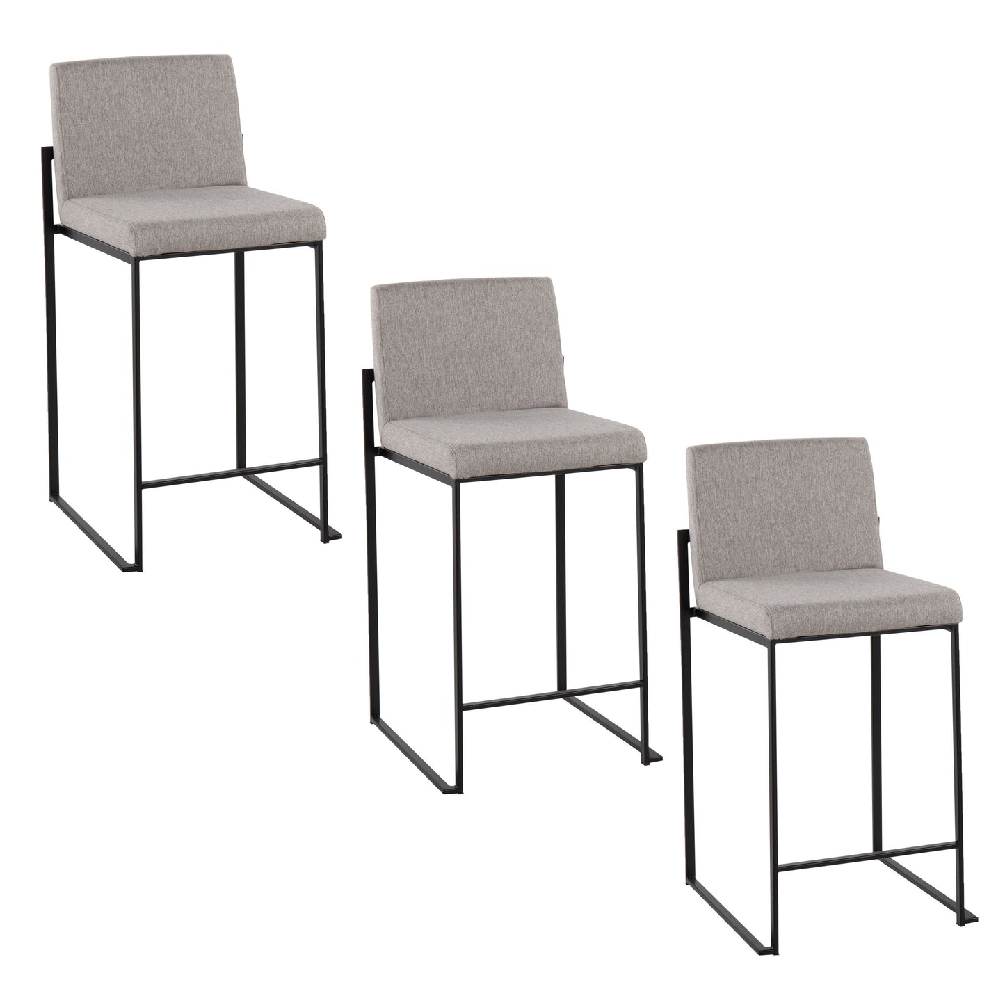 Fuji - Contemporary Modern Elegance, High Back Counter Stool