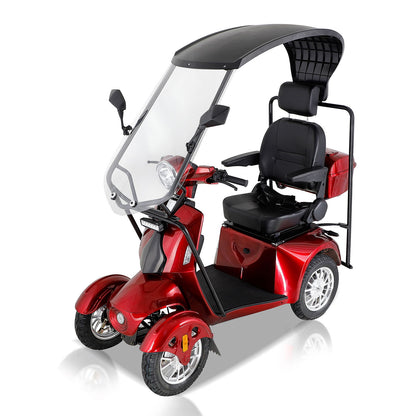 Fastest Mobility Scooter With Four Wheels For Adults & Seniors - Red