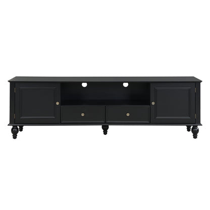 TV Stand For TVs Up To 80", Entertainment Center With Open Compartment
