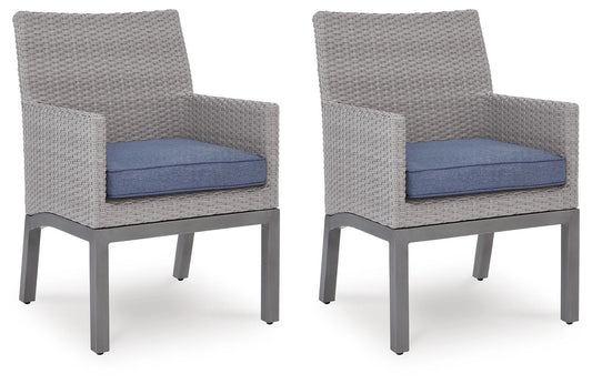 Dillon Beach - Arm Chair With Cushion (Set of 2) - Blue / Gray