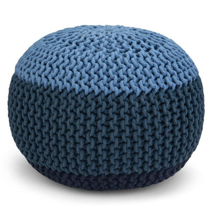 Nikki - Handcrafted Hand Knit Round Pouf