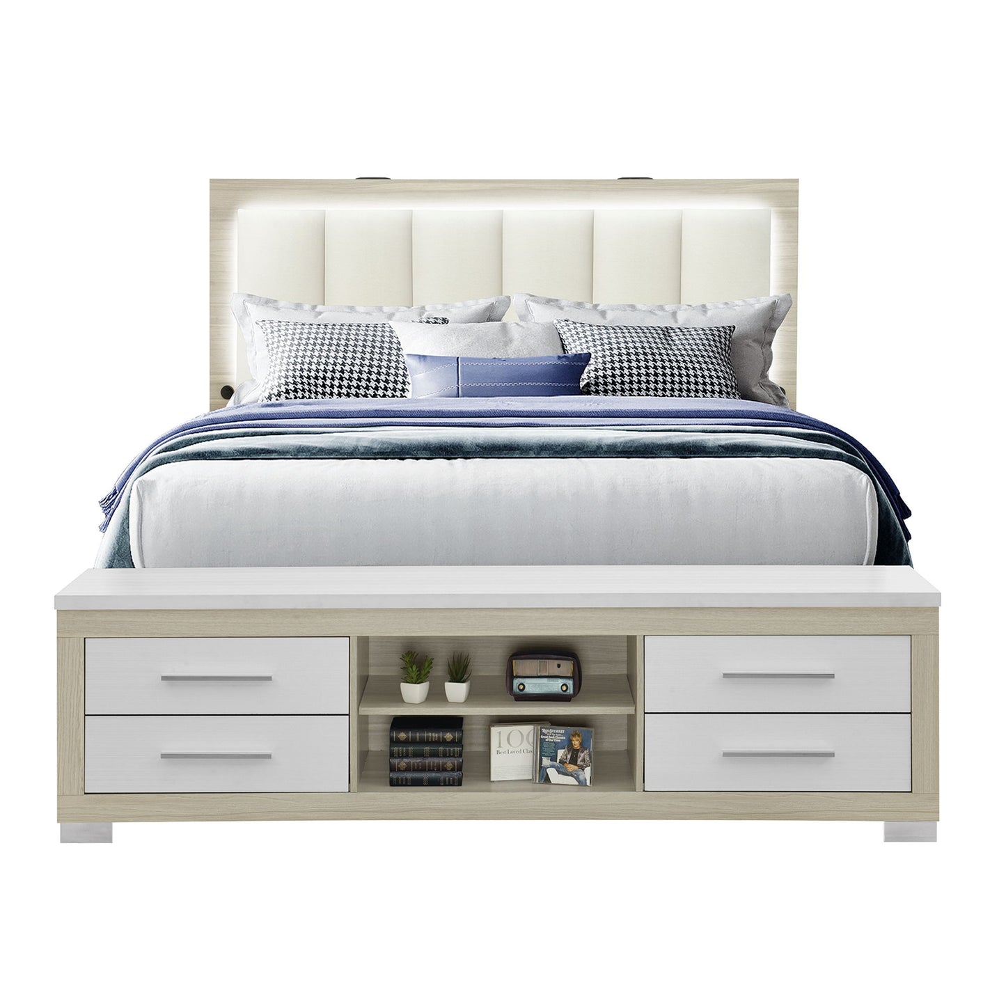 Messa - Bed With Storage Features And LED Lighting