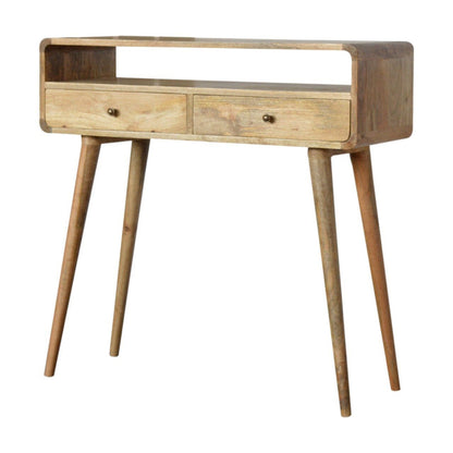 Curved Chestnut Console Table