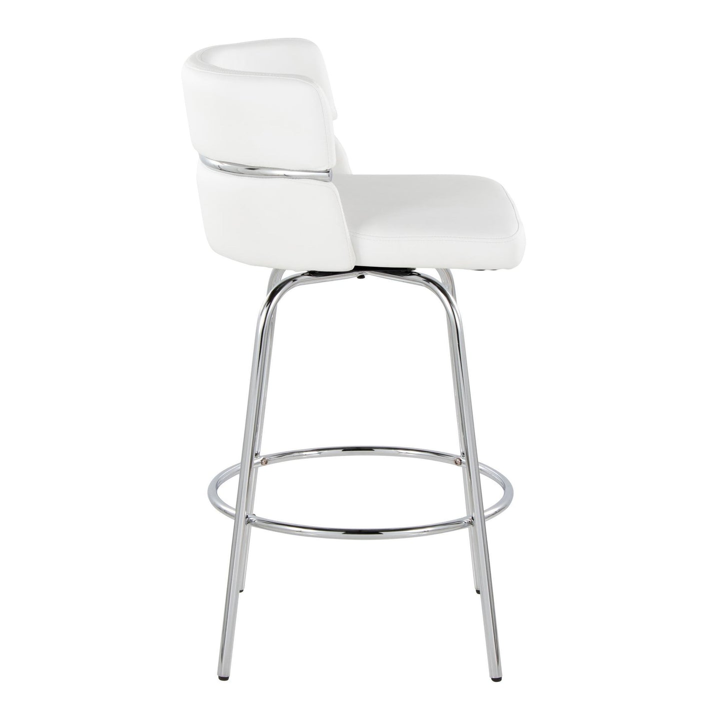 Cinch - Contemporary Fixed Height Counter Stool With Swivel With Round Footrest (Set of 2)