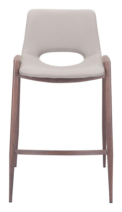 Desi - Counter Stool With Walnut Legs (Set of 2)