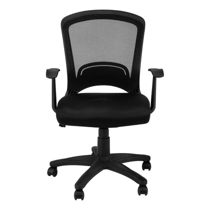 Office Chair, Adjustable Height, Swivel, Ergonomic, Armrests, Mesh - Black