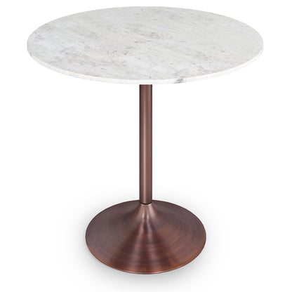 Osborne - Round Dining Table - White / Copper