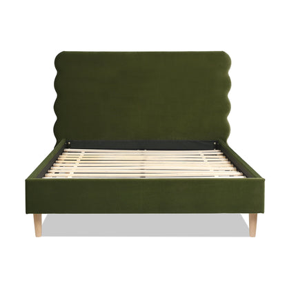 Stockholm - Modern Wavy Headboard Platform Bed